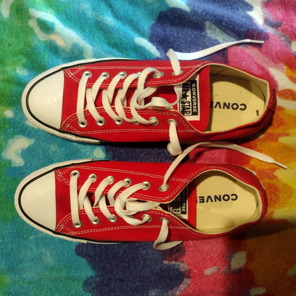 Converse Red and White Classic Sneakers
